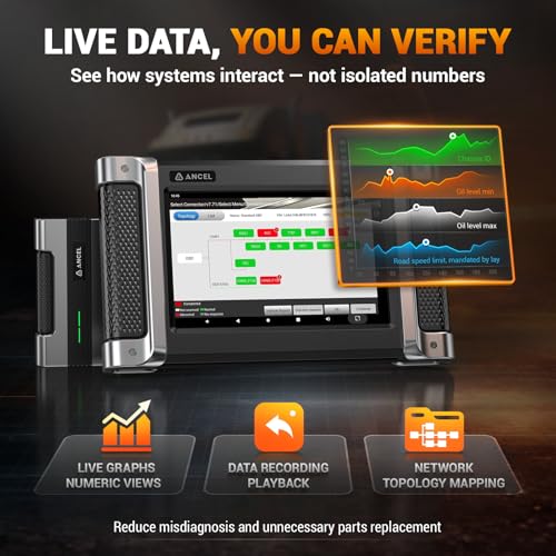 ANCEL HD8000 Heavy Duty Truck Diagnostic Scanner, Advanced Diesel Scanner with DPF Regen, Idle & Speed Limit Adjustment, Full-System ECU Diagnostics, Lifetime Free Updates - style: HD8000