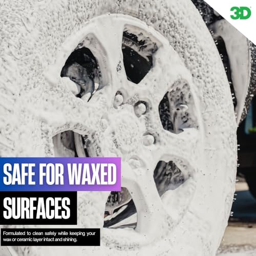 3D Wash N Wax Car Wash Soap - pH Balanced, Easy Rinse, Scratch Free Soap with Wax Protection - 1 Gallon - size: 128 Ounce (Pack of 1)