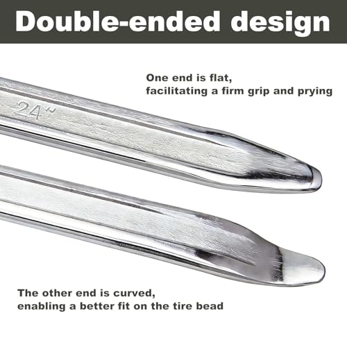 2 Pack 24 Inch Tire Spoons Iron,Tire Changing Tool Tire Levers Bar,for Cars,Motorcycles,Dirtbike,Lawn Mower Tire Removal Tool