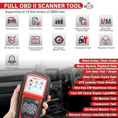 Autel AutoLink AL519 Car OBD2 Scanner, Classic Enhanced Mode 6 Engine Fault Code Reader OBDII CAN Diagnostic Scan Tool, One-Click Smog Check, DTC Lookup, Upgraded of AL319, Lifetime Free Update - style: AL519