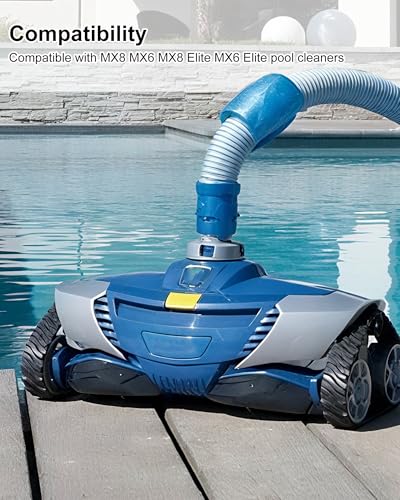 Pool Cleaner Parts Fit for Zo-diac MX8 MX6 MX8/MX6 Elite, Includes Tracks Cyclonic Srubbing Brushes Drive Shaft Bearings, Pool Cleaner Rebuild Kit Replace R0526100 R0714400 R0525100 R0527000