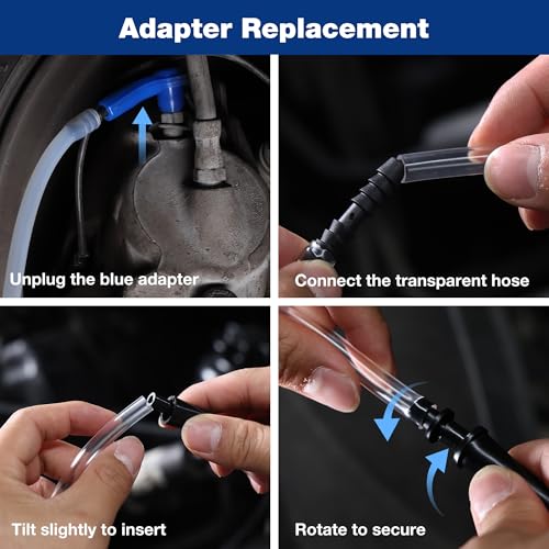 WORKPRO 3L Vacuum Brake Bleeder Kit, Pneumatic Brake Bleeder for One Person | 1L Brake Fluid Refill Bottle, 22 Adapters, Air Coupler & Gloves, Brake Bleeding Tool for Various Vehicles, Motorcycles