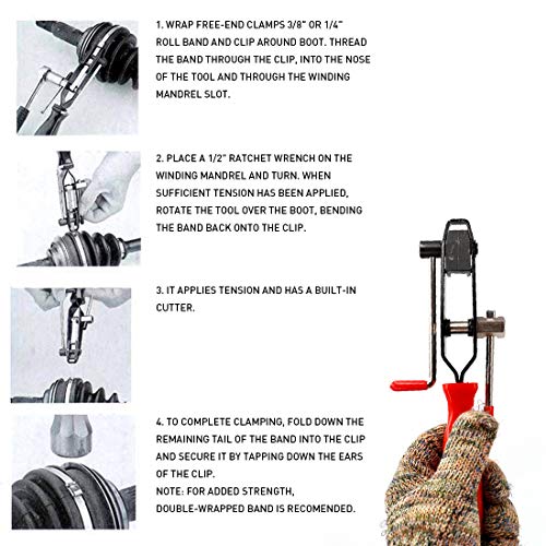 CV Boot Clamp Pliers CV Joint Ear Clamp Banding Tool Set for Vehicles ATV UTV boot Clamps