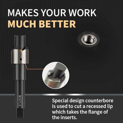 M10X1.0X12.7MM Thread Repair Kit with Insert HSS Drill, Tap, Counterbore, Installation Driver, Metric, 10PCS Stainless Steel Insert M10X1.0X12.7MM - size: M10X1.0X12.7MM Thread Repair Kit