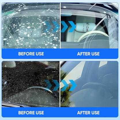 2025 New Glass Polishing Liquid with Sponge - Windshield Anti Fog Hydrophobic Coating Spray, Scratch Remover for Car Windows, Mirrors, Oil Film & Glass Surfaces (2)