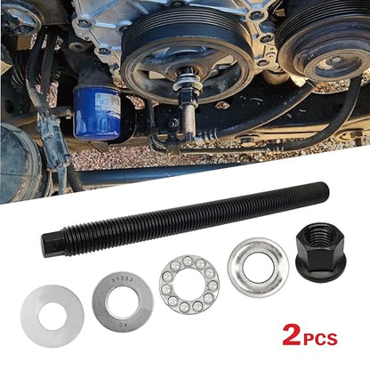 LS Harmonic Balancer Installation Tool, Crank Pulley Install Tool 551141, Compatible with GM 1997-UP V8 LS1 LS2 LS3 LS4 LSX LSA LS6 LQ4 LQ9, with Thrust Bearing & Wrench Flats