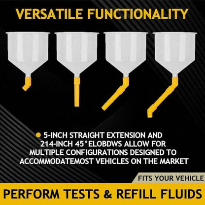 15PCS/Set Car Radiator Coolant Filling Funnel Kit Spill Proof Cooling System Tool Filling Funnel Spout Pour Oil Tool
