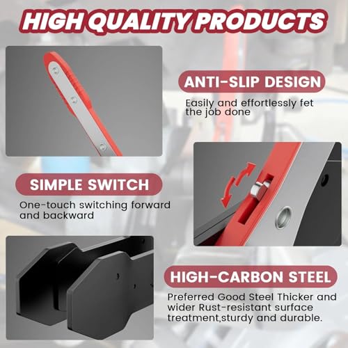 Brake Tools, Brake Caliper Compression Tool, Brake Caliper Tool, Caliper Piston Compressor Tool with 4 Heavy-Duty Caliper Hooks, Car Disc Brake Repair (Large Size red)