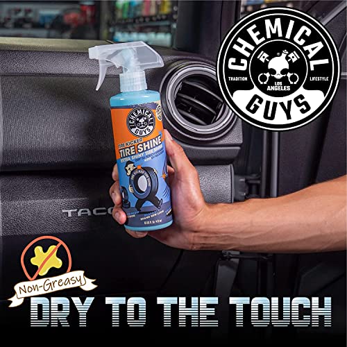 Chemical Guys, Tire Kicker Extra Glossy Tire Shine for Rubber & Trim, 16 oz | Sprayable dressing revives a deep wet look on tires, trim and bumpers, dries to the touch with no greasy sling - size: 16 Fl Oz (Pack of 1), style: Only