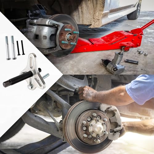46PCS Harmonic Balancer Puller Set, Automotive Power Steering Wheel Pulley Puller Installer Tool Kit, Crankshaft Flywheel Puller Removal Tool Set Works with Most Cars, Pickups, and SUVs