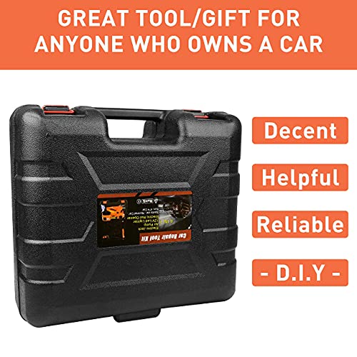 Electric Hydraulic Car Floor Jack Kit 12V DC 5 Ton with Electric Impact Wrench & Tire Inflator Pump Light, 4 in 1 Car Jack Lift Kit for SUV RV Truck Car Emergency Tire Change