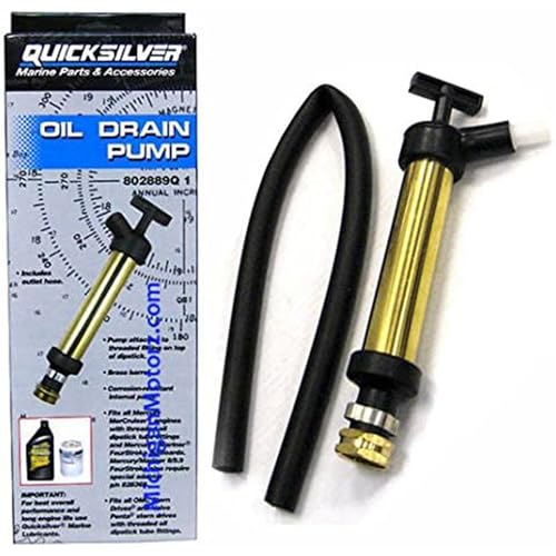 Mercury 802889A1 Crankcase Oil Pump, Manual Marine Engine Oil Extractor with Hose, Fits MerCruiser Sterndrive Inboard and Select Outboard Engines
