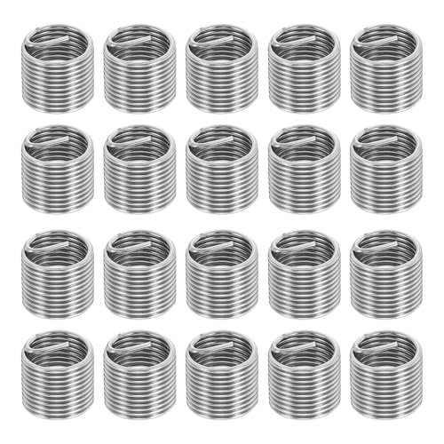 PATIKIL Wire Thread Inserts 3/8-24 UNF 1.5D 14.2mm, 20Pcs 304 Stainless Steel Helical Coiled Wire Screw Threaded Sleeve Sheath for Mechanical Equipment Automotive Repairs - size: 3/8-24 UNF, 14.2mm