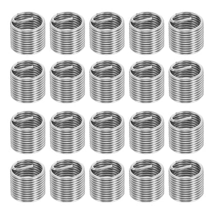 PATIKIL Wire Thread Inserts 3/8-24 UNF 1.5D 14.2mm, 20Pcs 304 Stainless Steel Helical Coiled Wire Screw Threaded Sleeve Sheath for Mechanical Equipment Automotive Repairs - size: 3/8-24 UNF, 14.2mm