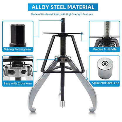 BESTOOL 3 Jaw Gear Puller,10 Ton Pulley Puller Tool, Removal Tool for Gears, Pulley and Flywheel - size: 3Jaw 10 Ton