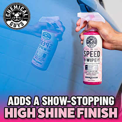 Chemical Guys, Speed Wipe Quick Detailer Spray, High Gloss Shine, 16 oz | Spray-and-wipe detailer adds instant streak-free gloss on paint, glass, wheels and trim between full washes - size: 16 Fl Oz (Pack of 1)