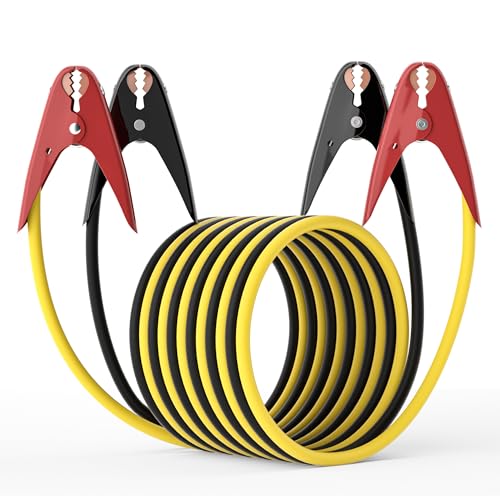 Heavy Duty Jumper Cables, 2 Gauge 20 Feet 800 Amp Automotive Booster Cables for Car Battery, for Car, SUV and Trucks Battery, with Carry Bag, Gloves, Brushes - size: 2 Gauge 20 FT