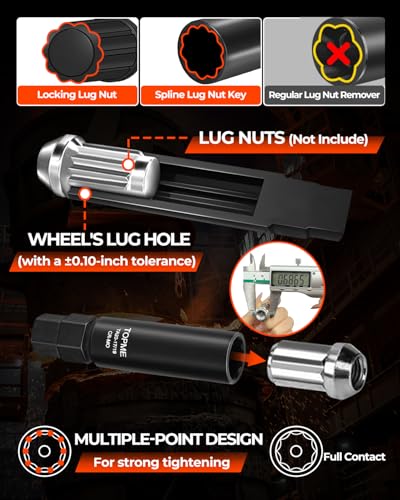 10 Spline Lug Nut Socket, Replacement for TA20-17/19 | Compatible with Bimecc 10 Spline Lug key, for Removing Lug Nut Key for Truck Large SUV - color: Ta20 17-19