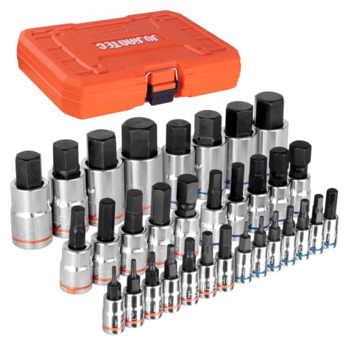 32-Piece Master HEX Bit Socket Set - size: 32 pieces 1/4" 3/8" 1/2"