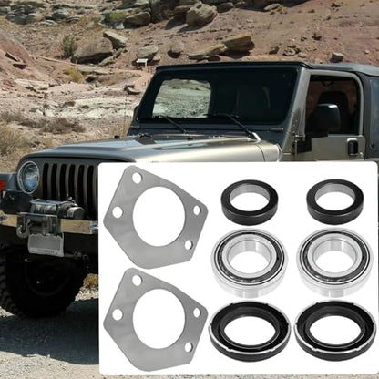 2 Set Rear Axle Bearing Seal & Press Ring Kit for Jeep TJ w/Dana 44 97-06