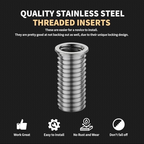 M11X1.25X28.2MM Thread Repair Kit with Insert HSS Drill, Tap, Counterbore, Installation Driver, Metric, 10PCS Stainless Steel Insert M11X1.25X28.2MM