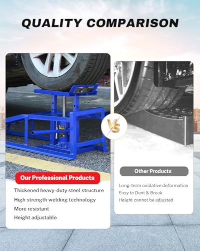 2 Pack Hydraulic Car Ramps 5T 11000lbs Low Profile Car Lift Service Ramps Truck Trailer Garage, Height Hydraulic Vehicle Ramps - color: Blue