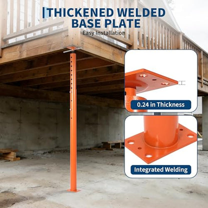2 Pack Jack Post, House Floor Jack with 56"-100" Height Range, 18000 LBS Lifting Joist Beam Basement Jacks for Leveling, Lifting - size: 56 - 100 in