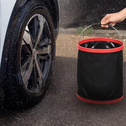 SOLUSTRE Foldable Collapsible Cleaning Bucket Handle for Car Washing Fishing and Camping Heavy-Duty Portable Water Container for Outdoor Use