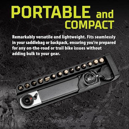 Kilimanjaro 15-in-1 Mini Bike Torque Wrench Tool Kit – Compact Bicycle Repair Set with Precision Torque Wrench, Hex, Torx & Screwdriver Bits, and Storage Case – Cycle Series – 910546ECE - style: 2-10Nm