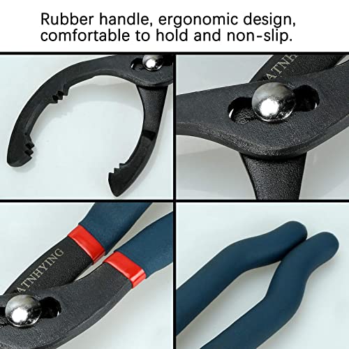 Oil Filter Wrench Set, 12" & 16" 2pcs Adjustable Pliers, Removal Tool, Universal, No Slipping - size: 12"+16"