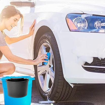 Portable Auto Wash Bucket Organizer & Car Detailing Tool Hanger - Blue