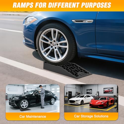 Nilight Car Ramps, Portable Low Profile Vehicles Service Ramp for Home Garage Maintenance, 10,000lb GVW Capacity, 2 Pack