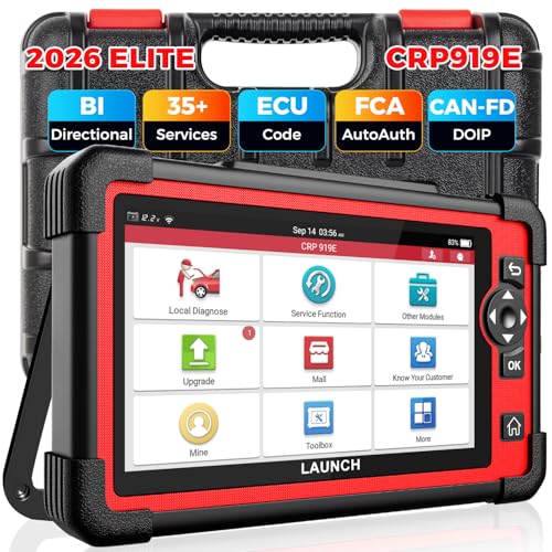 LAUNCH X431 CRP919E Bidirectional Scan Tool,35+ Reset ECU Code OBD2 Scanner | 4000+ Active Tests as CRP919EBT, 2026 All-in-One Full System Car Scanner, CANFD / DoIP /FCA, BST360 & i-TPMS, 200+ Car Brands