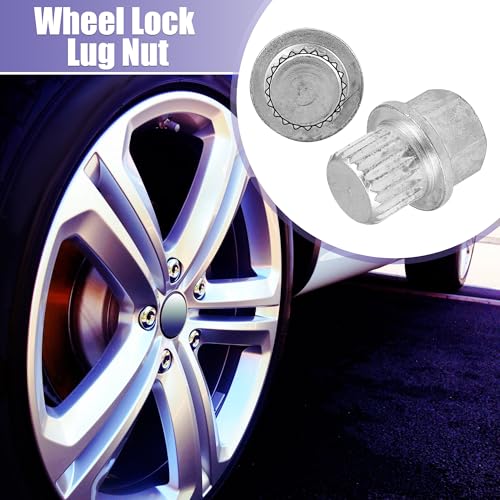 X AUTOHAUX ABC9/21PT Wheel Lock Lug Nut 15.8mm/0.62Inch Anti Theft Wheel Lock Nut Screw Removal Key for VW for Audi - size: 9/21PT