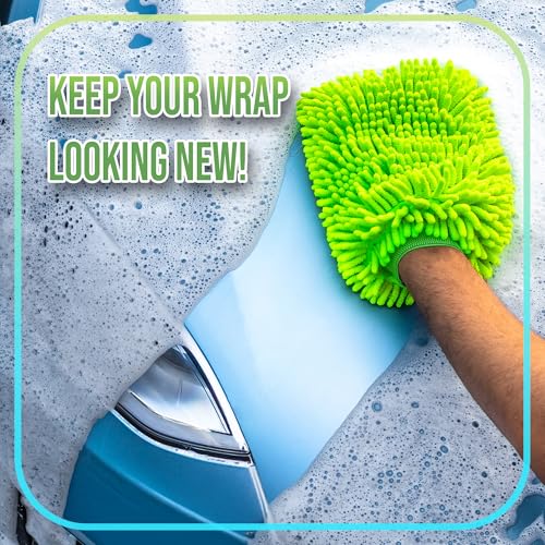 Rev Auto Vinyl Wrap Car Wash Soap Kit - Includes 64oz Car Wash Soap For Vinyl Wrap & Microfiber Wash Mitt | Works in Foam Cannon & Bucket Washes | pH-Balanced, Safe For All Finishes - size: 64 Fl Oz (Pack of 1)