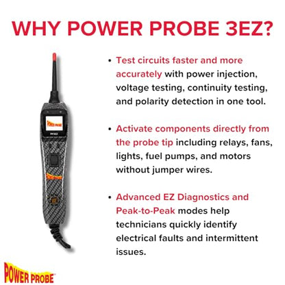 Power Probe 3EZ Circuit Tester with Diagnostic Mode (PP3EZCARBCS) - color: Carb - Limited Edition