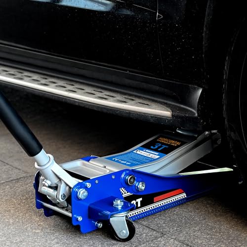 ZeHuoGe Heavy Duty Floor Jack, Steel Racing Floor Jack (Blue, 3 Ton Low-Position) - size: 3 Ton Low-Position