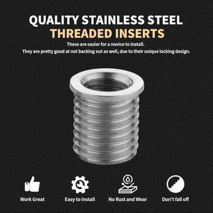 Thread Repair Inserts M6x1.0x9.4mm Insert Qty 10 Stainless Steel
