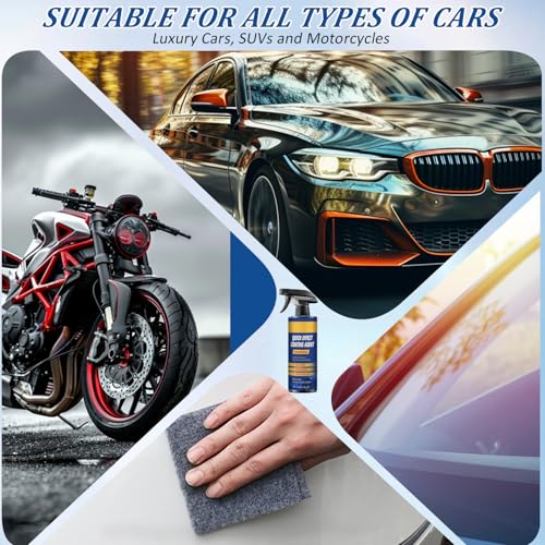 Advanced Car Quick-Acting Coating Agent Spray,Scratch Wax Polish Waterless Wash,Car Coating Sprays Cleaning Kit, Oil Film Emulsion Glass Cleaner Lasting Protection