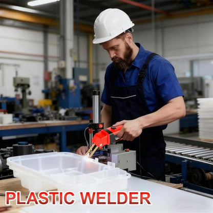 CHICIRIS Plastic Welding Kit 5-In-1 Welder with Heat Cutting Shaping Tools for Home Automotive Bumper Repairing (US Plug 110V) - color: Red