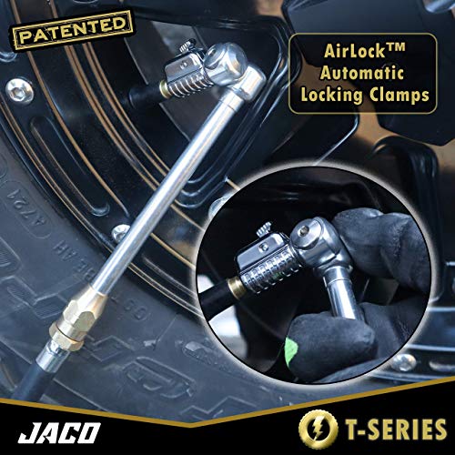JACO FlowPro Digital Tire Inflator Gauge (200 PSI) with Lock-on Dually Air Chuck (Bundle Kit)