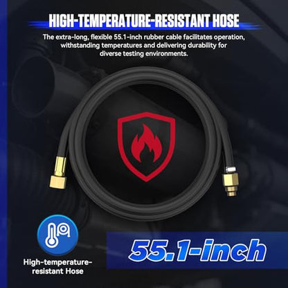 AUTOOL Digital Exhaust Back Pressure Gauge, Exhaust Back Pressure Tester Kit -500~2000mBar for Gasoline Diesel with Adapters & Hoses, Data Holding, Backlit Screen (PT670)