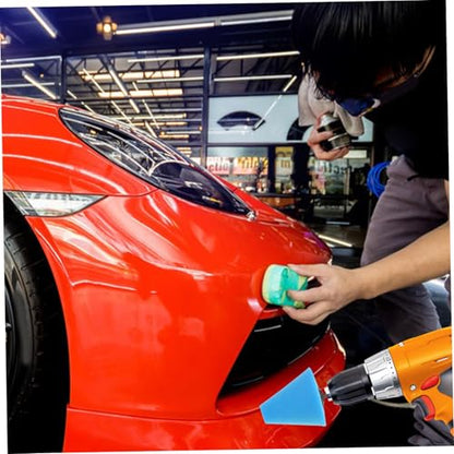 Veemoon 4pcs Cone Buffing Pads for Car Wheel Polishing Detail Sponge for Automotive Wheel Care Multifunctional Drill Polishing Kit for Vehicle Hub Cleaning