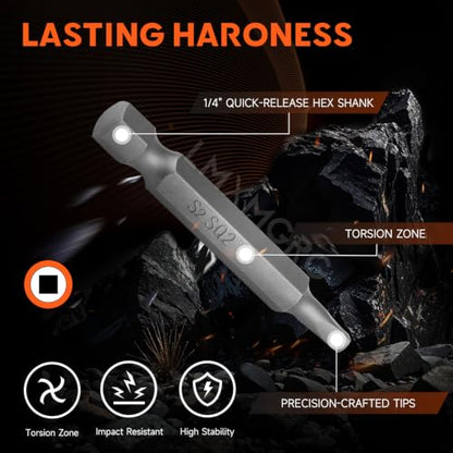 7PCS Magnetic Square Head Screwdriver Bits(50mm) SQ1 SQ2 SQ2.75 SQ3 SQ4 SQ5 Portable Multi-Purpose Screwdriver Set for Home, Work, DIY - color: Square Head Set