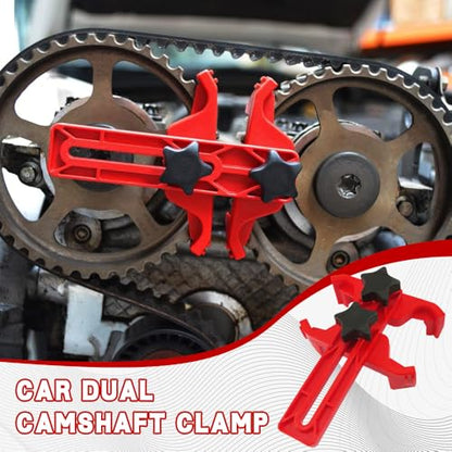 Engine Timing Tool, Camshaft Locking Tool, 9PCS Car Auto Dual Cam Clamp Camshaft Engine Timing Sprocket Gear Locking Kit, Cam Gear Clamp and Holder Set Universal for Most Cars, Trucks and Vans