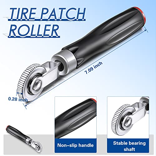 Zhengmy 60 Pieces Tire Patches Kit, Tube Repair Kit, 32 mm, 42mm, 58 mm Tire Repair Unit with Patch Roller Tube Patch Auto Repairs Stitcher Tool for Car Truck Motorcycle - size: 32 mm, 42mm, 58 mm