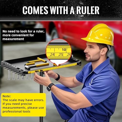 Rolling Tool Utility Cart with Wheels, Work Bench for Garage with Magnetic Tray Mechanic Tool Organizer Rolling Tray Storage Tool Cart