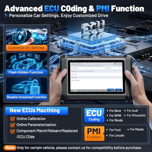 XTOOL D7S Bidirectional Scan Tool with ECU Coding, 4000+ Active Tests, OE All System Diagnostics, CAN FD/DoIP/FCA, 39+ Resets, Crankshaft Relearn, Professional OBD2 Scanner for Advanced Diagnostics