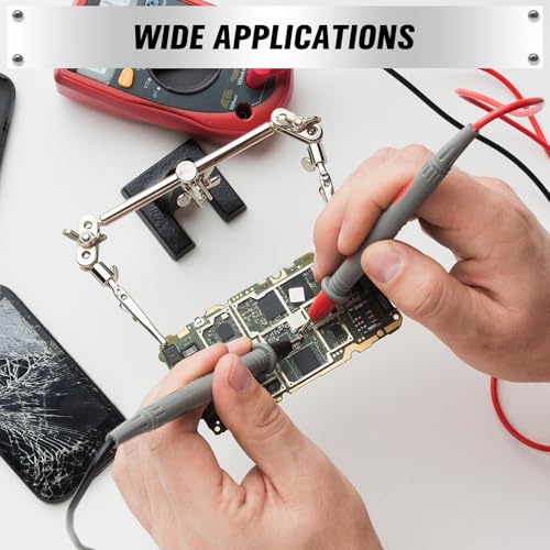 SWANLAKE 2-Piece Multimeter Test Probes, CAT III 1000V 20A Multi Meter Test Leads Kit, Ultra-Sharp Alloy Probe Tips, Voltmeter Leads, Multimeter Lead for Electrical Testing
