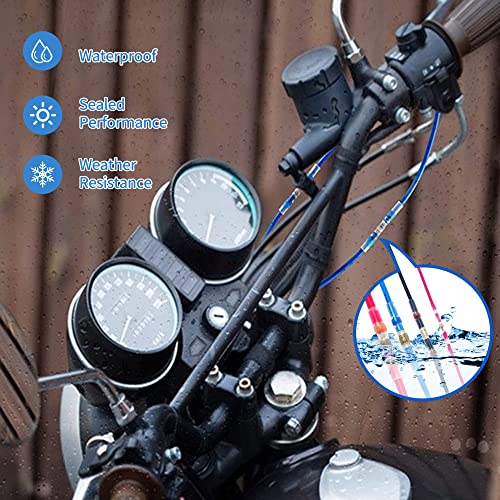 180PCS Heat Shrink Solder Butt Connectors Kit, Waterproof Insulated Electrical Terminals, Insulated Marine Automotive Wire Connectors for DIY & Professional Use (White Red Blue Yellow) - size: 180 PCS